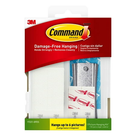 Command General Purpose Picture Hanging Kit, Hangs up to Six Pictures