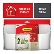 Command Heavyweight Large Caddy, Hangs up to 10lbs, White, Home Organizer, 1 Caddy