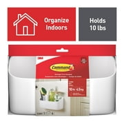Command Heavyweight Large Caddy, Hangs up to 10lbs, White, Home Organizer, 1 Caddy