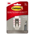 thumbnail image 1 of Command Hook, Small, Brushed Nickel, 1 Hook, 2 Strips/Pack, 1 of 9