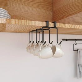 Mug Rack Under Cabinet Coffee Cup Holder 12 Mugs Hooks Under Shelf Display Hanging Cups Drying Hook for Bar Kitchen Utensils 1PC Walmart