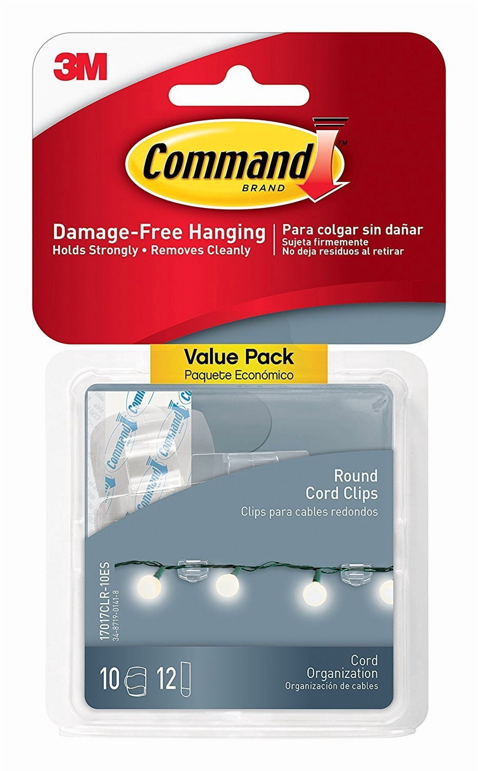 Command Indoor Light Clip - Clear Adhesive Clips - 80 Count — Residential Use, Standard Application