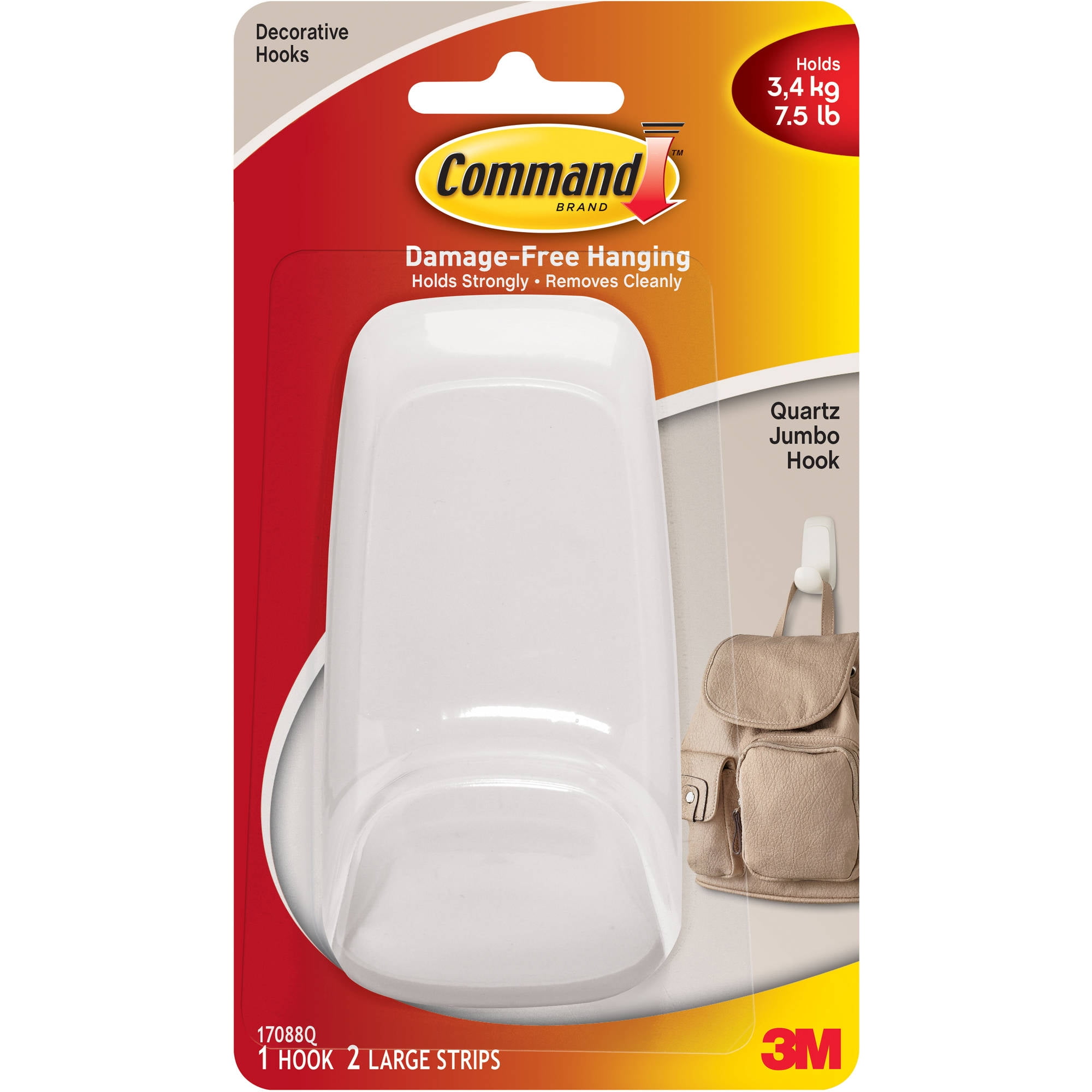 Command Jumbo Hook with Adhesive, Sold as 1 Package Command Jumbo Hook with Adhesive, Sold as 1 Package