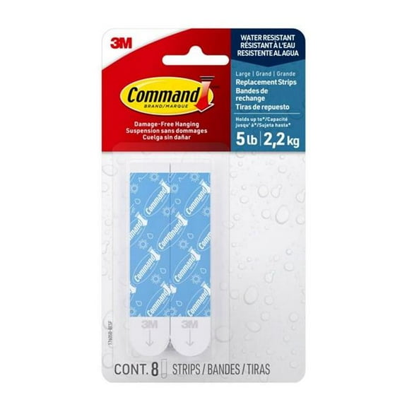 Command 5060438 3.65 in. 3M Large Foam Strips, Pack of 6