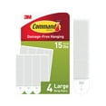 thumbnail image 1 of Command Large Picture Hangers, Holds 15 lbs, White, Damage-Free Hanging, 4 Pairs Adhesive Strips, 1 of 14