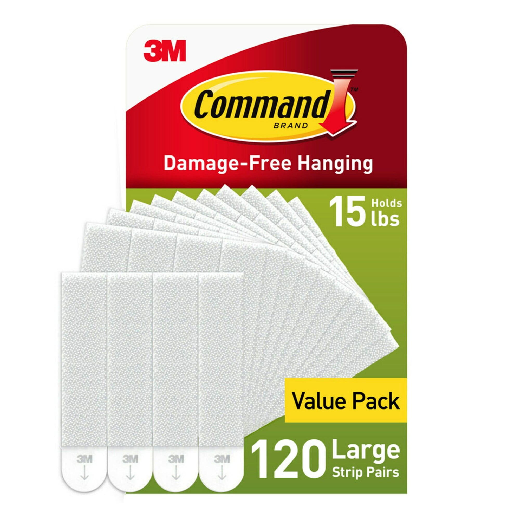 Command Large Removable White Hanging Strips 3/4" x 3.65"