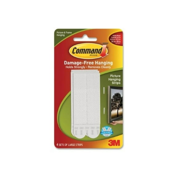 Command Large Picture Hanging Strips, White (Pack of 6)
