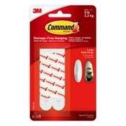 Command Large Refill Adhesive Strips for Wall Hooks, White, Damage Free Hanging, Six Strips