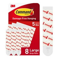 Command Matte Black Curtain Rod Hooks, 2 Hooks, 4 Adhesive Strips ...