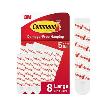 Command Large Replacement Strips, Foam, Plastic, 8 Strips, 17023-8ESF