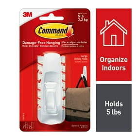 Command Outdoor Hook, Large, Bronze, Holds up to 5 lb, Includes 1 Hook ...