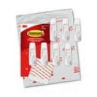 Large White Plastic Utility Hooks with Adhesive Strips