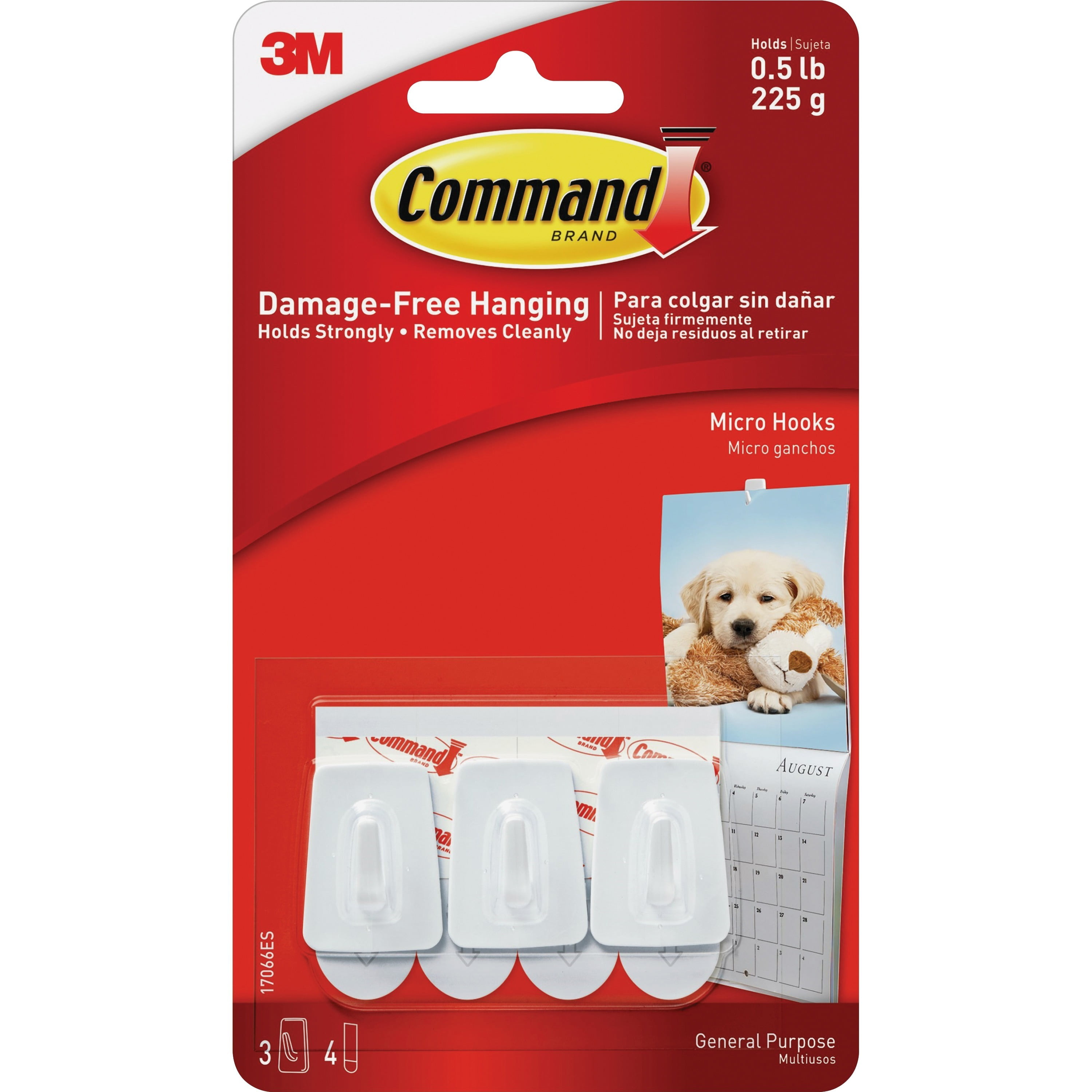 Command Micro Hooks: White, 3 Hooks and 4 Small Strips