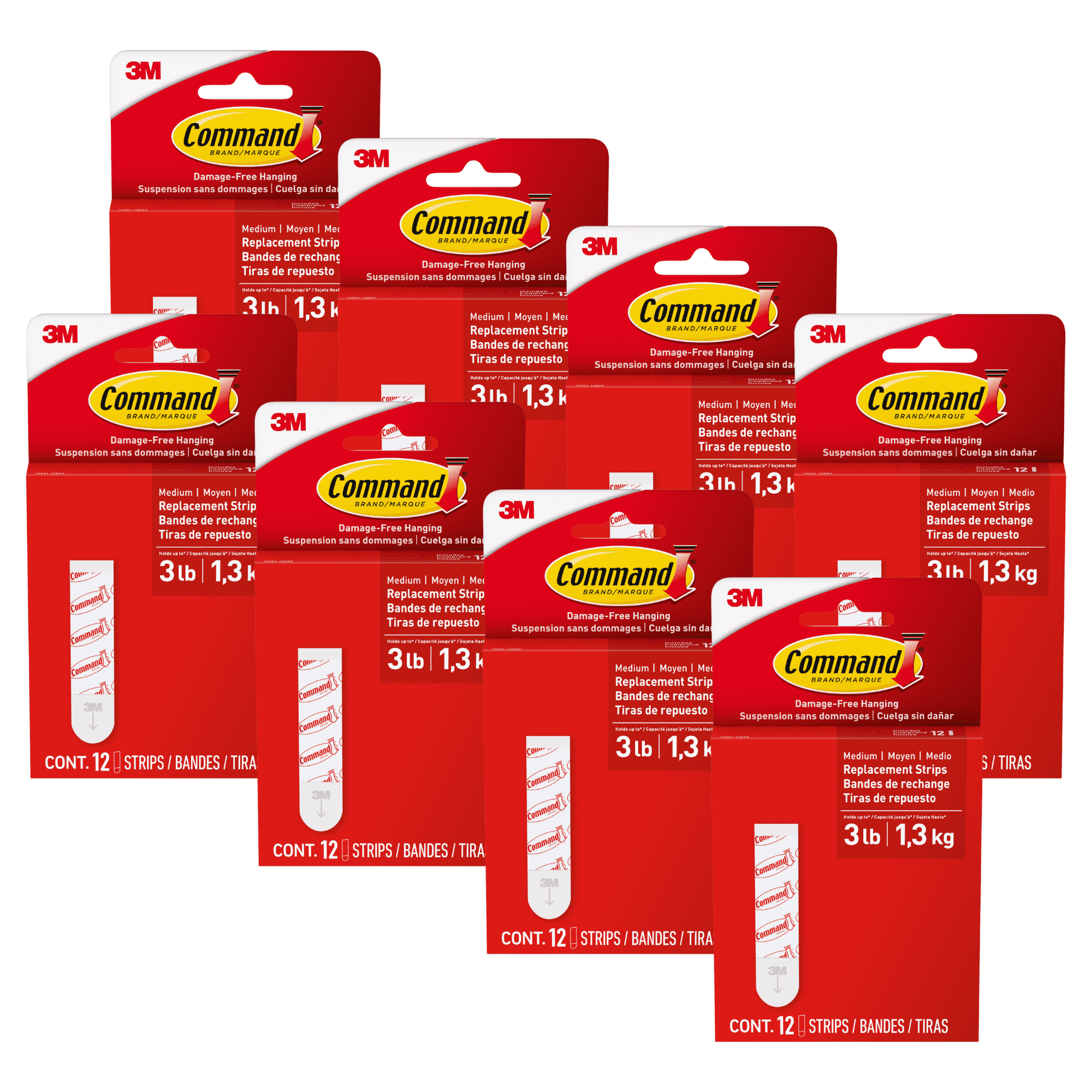 Command Medium Refill Strips [Removable]: (White) [96-pack]