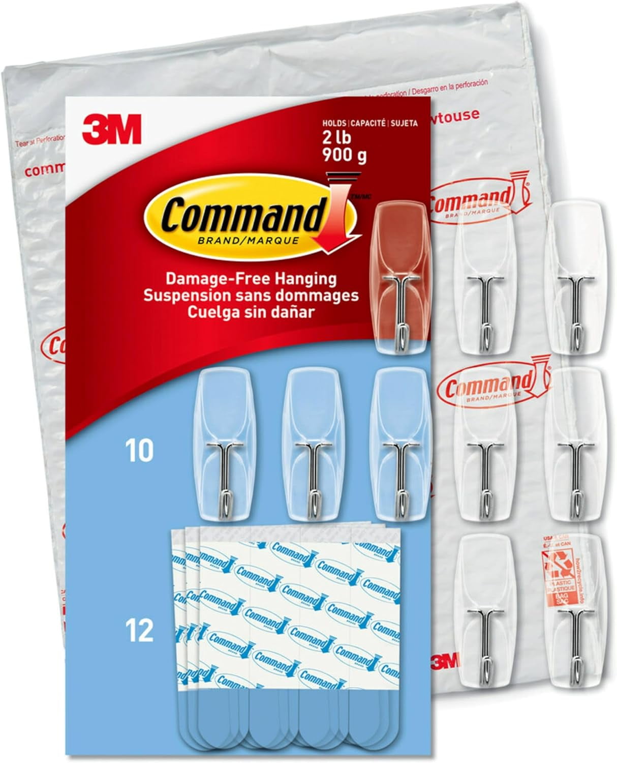 Command Medium Wire Toggle Hooks, Damage Free Hanging Wall Hooks with