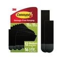 thumbnail interactive-video image 1 of Command Medium and Large Picture Hangers, Holds 10 & 15 lbs, Black, 12 Medium, 16 Pairs Large Adhesive Strips, 1 of 14