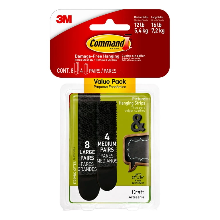 3m Command Blackpicture Hanging Strips With S,m And L Size 20pcs/bag - Tape  - AliExpress