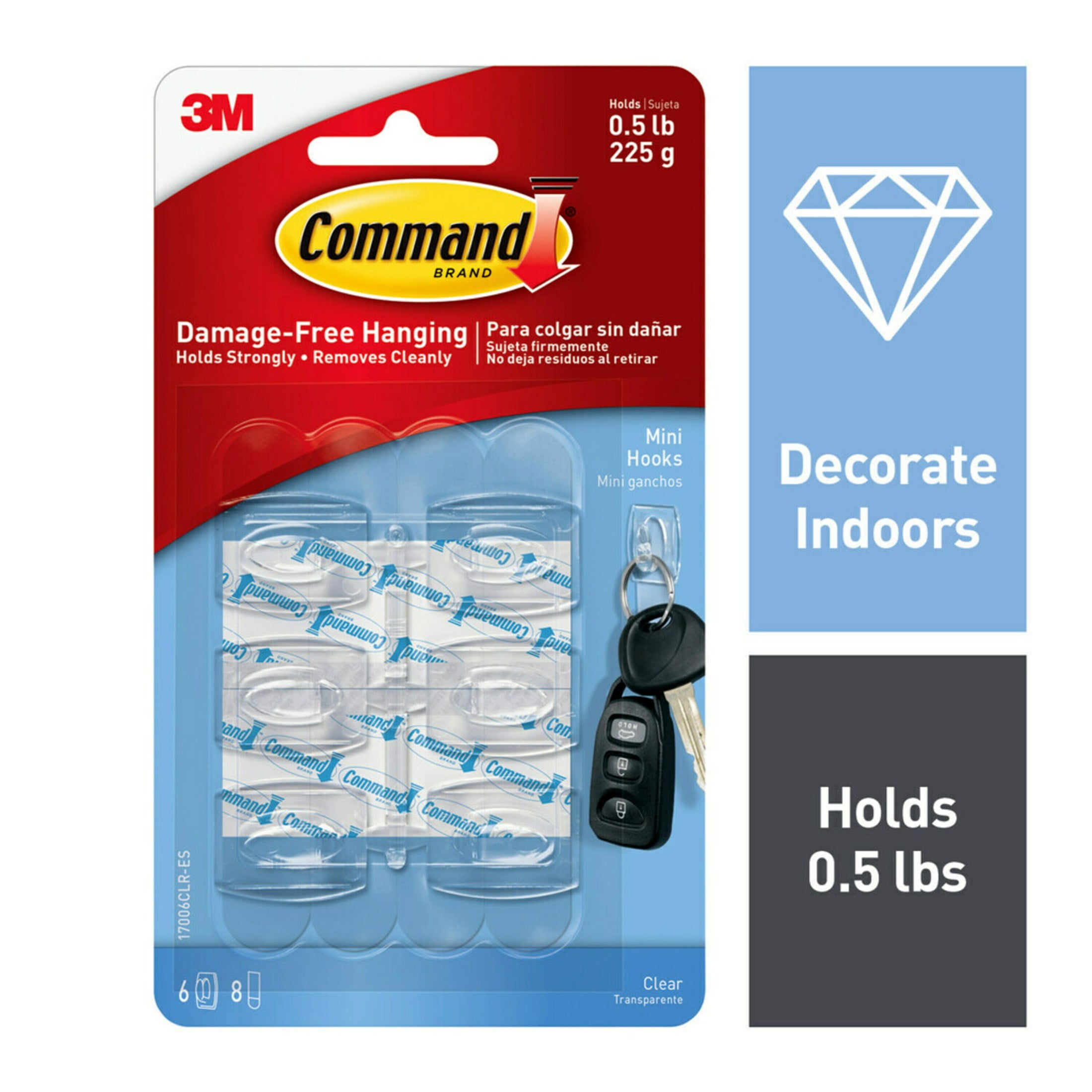 Command Clear Damage-Free Mini Hooks Mega Pack, 42 Small