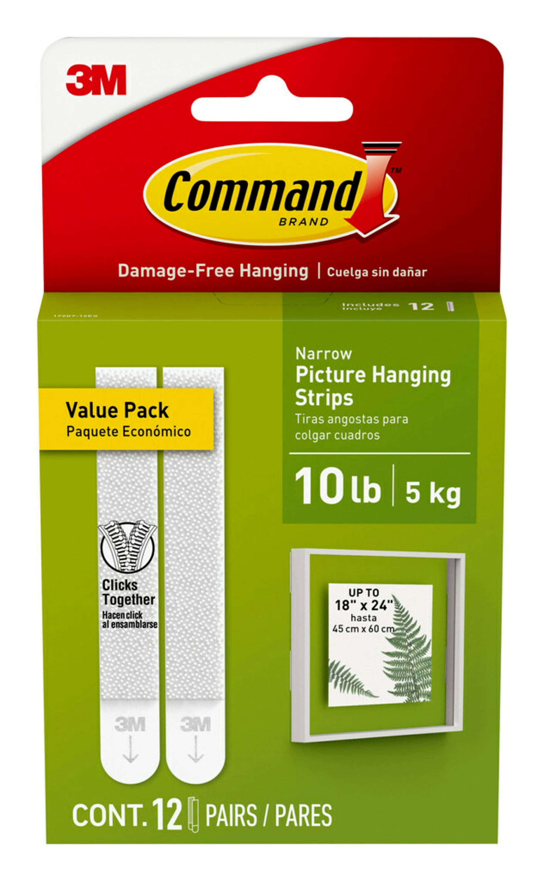 Command Narrow Picture Hangers Value Pack, 12 Pairs - Walmart.com