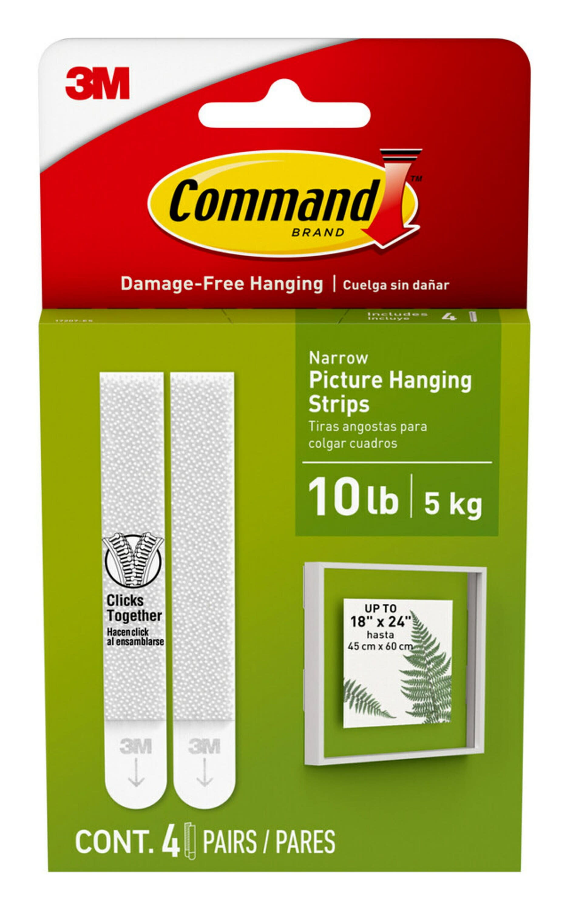 Command CMND 4-CT PICTURE HANGING STRPS at