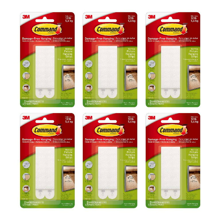 Command Picture Hanging Strips, Narrow - 4 pairs
