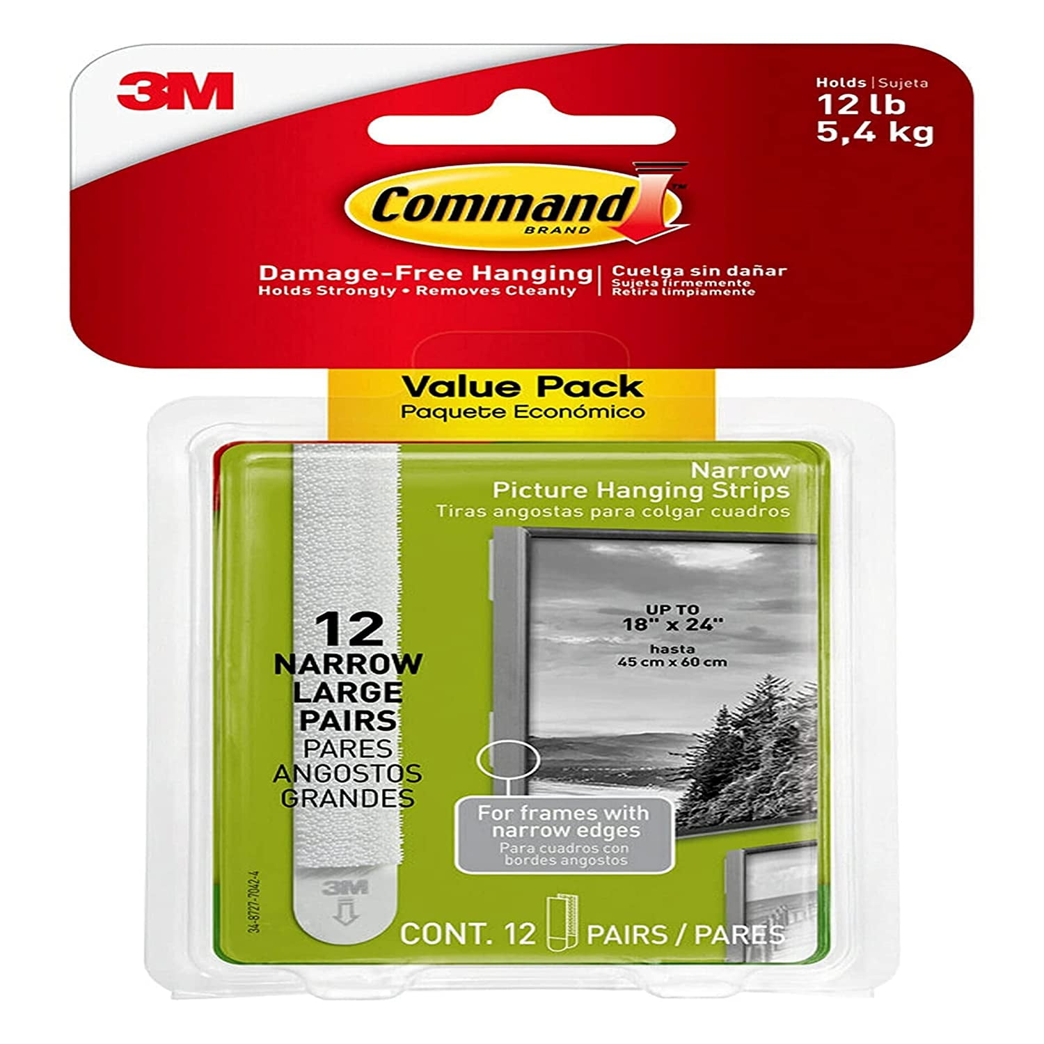 Command Narrow Picture Hanging Strips, Damage Free Hanging Picture ...