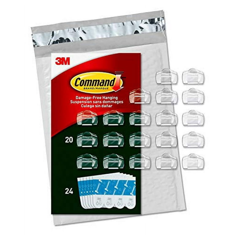 Command Outdoor Light Clips Clear 20 Clips 24 Strips (aw017-20na)