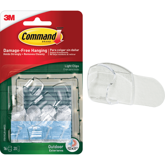 Command Outdoor Light Clips - Pack of 4 Residential Use, Standard Application