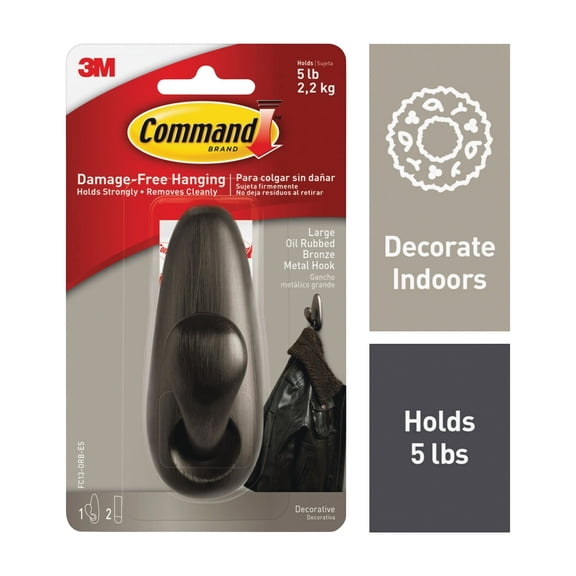 Command Outdoor Metal Adhesive Hook - Pack of 12