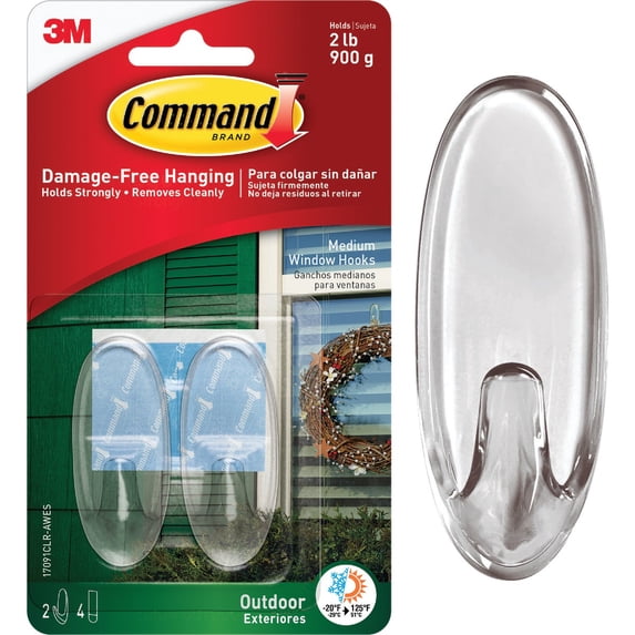 Command Outdoor Window Hook - Single Pack