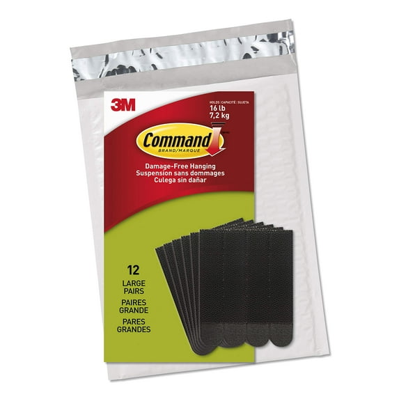Command Picture Hanging Strips, Black, Decorate Damage-Free, Easy to Open Packaging (PH206BLK-12NA)