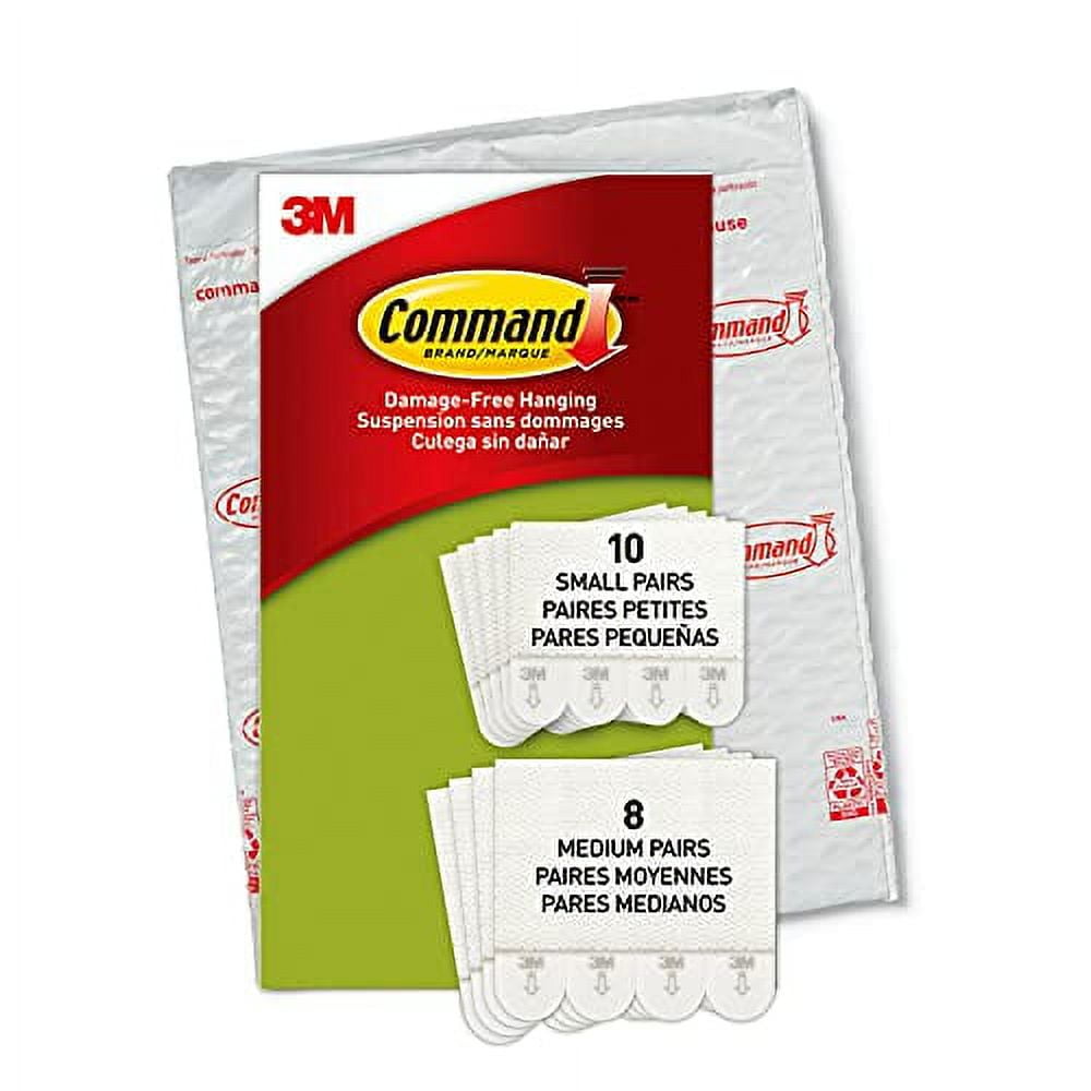 3M Command Picture Hanging Strips Big Pack, Removable, (4) Small, (6)  Medium, (8) Large, White, 18 Pairs/Pack