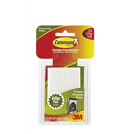 Command Picture Hanging Strips White Large 12 Pairs