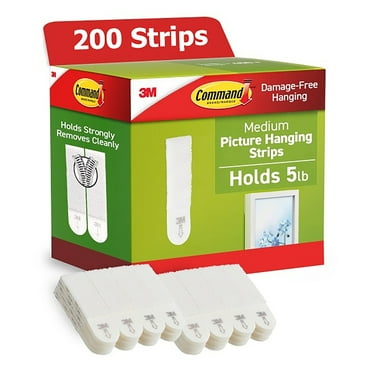 Command™ Picture Hanging Strips, White, Pack Of 50
