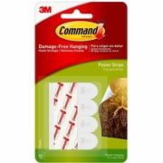 Command Poster Strips, White, Small, 12 Strips/Pack