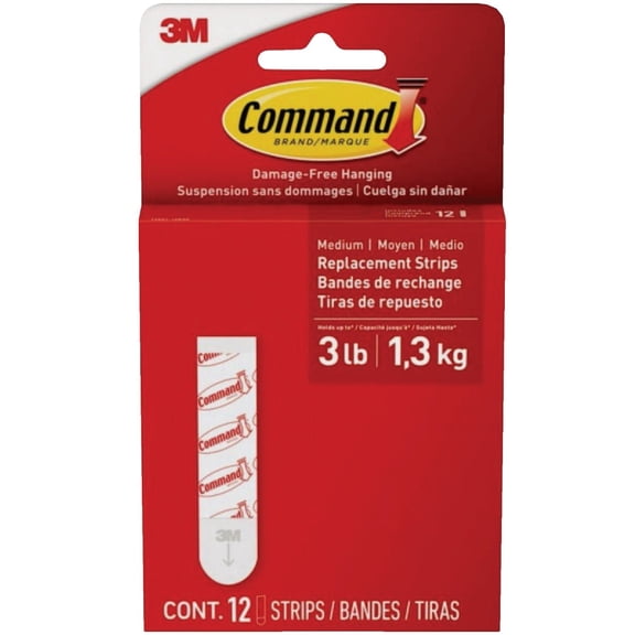 Command Replacement Adhesive Strip - Pack of 12