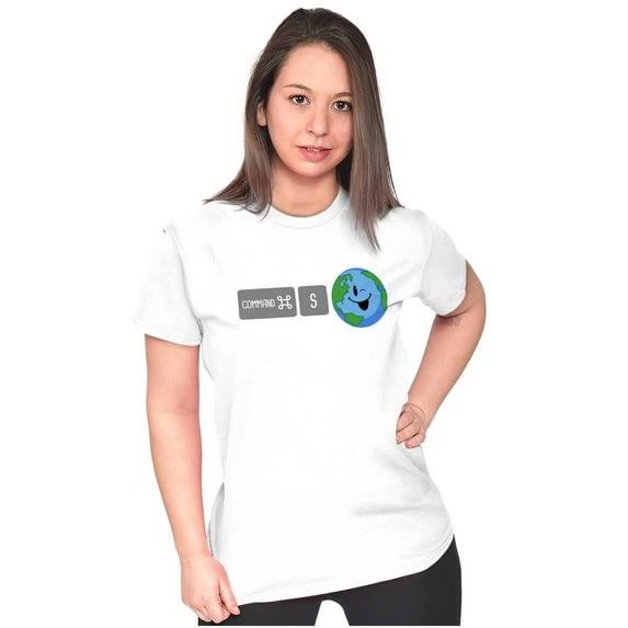 Command Save the Planet Earth Day Womens Slim Fit Graphic Tee Brisco Brands X