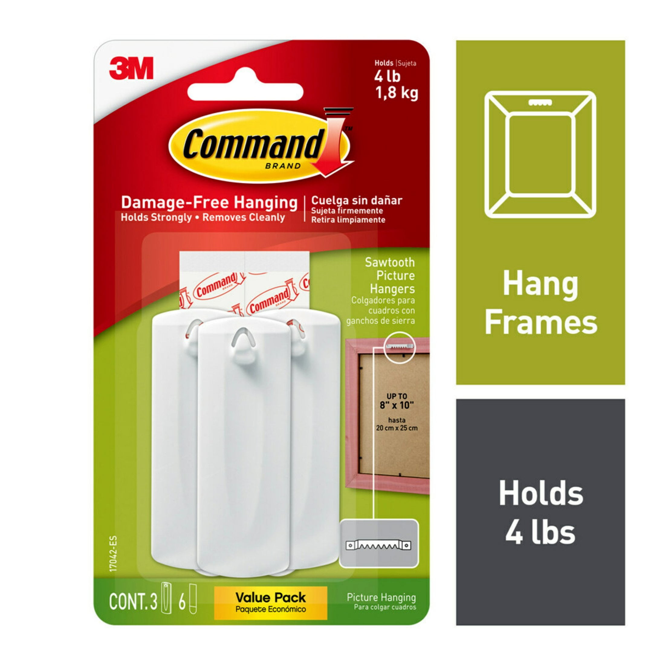 3M Command White Sawtooth Picture Hanger 3 pk 3M Command White Sawtooth Picture Hanger 3 pk