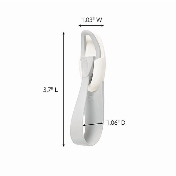 Command Cord Bundler Hook,Molded Plastic,1In,PK2 17304