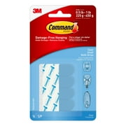 Command Small Clear Refill Strips for Command Clear Small Indoor Hooks, 16 Strips