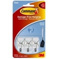 thumbnail image 1 of Command Small Clear Wire Hooks with Clear Strips, 3 ea (Pack of 3), 1 of 1