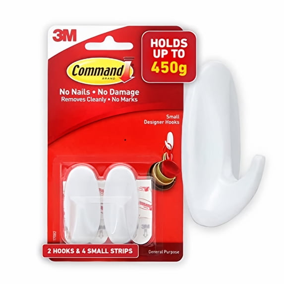 3M Command Small Designer Hooks (Pack of 5)