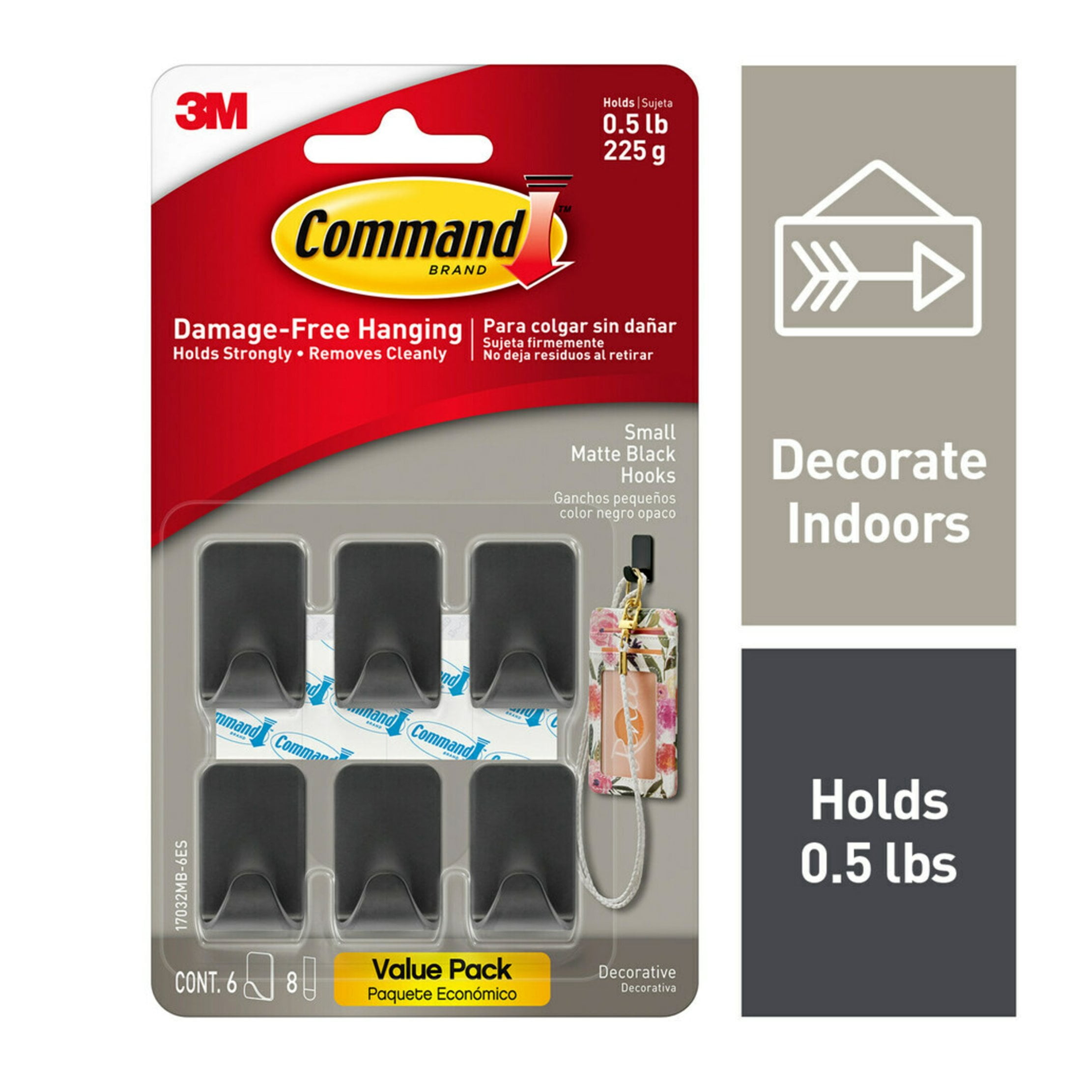 Small black wall hooks hotsell