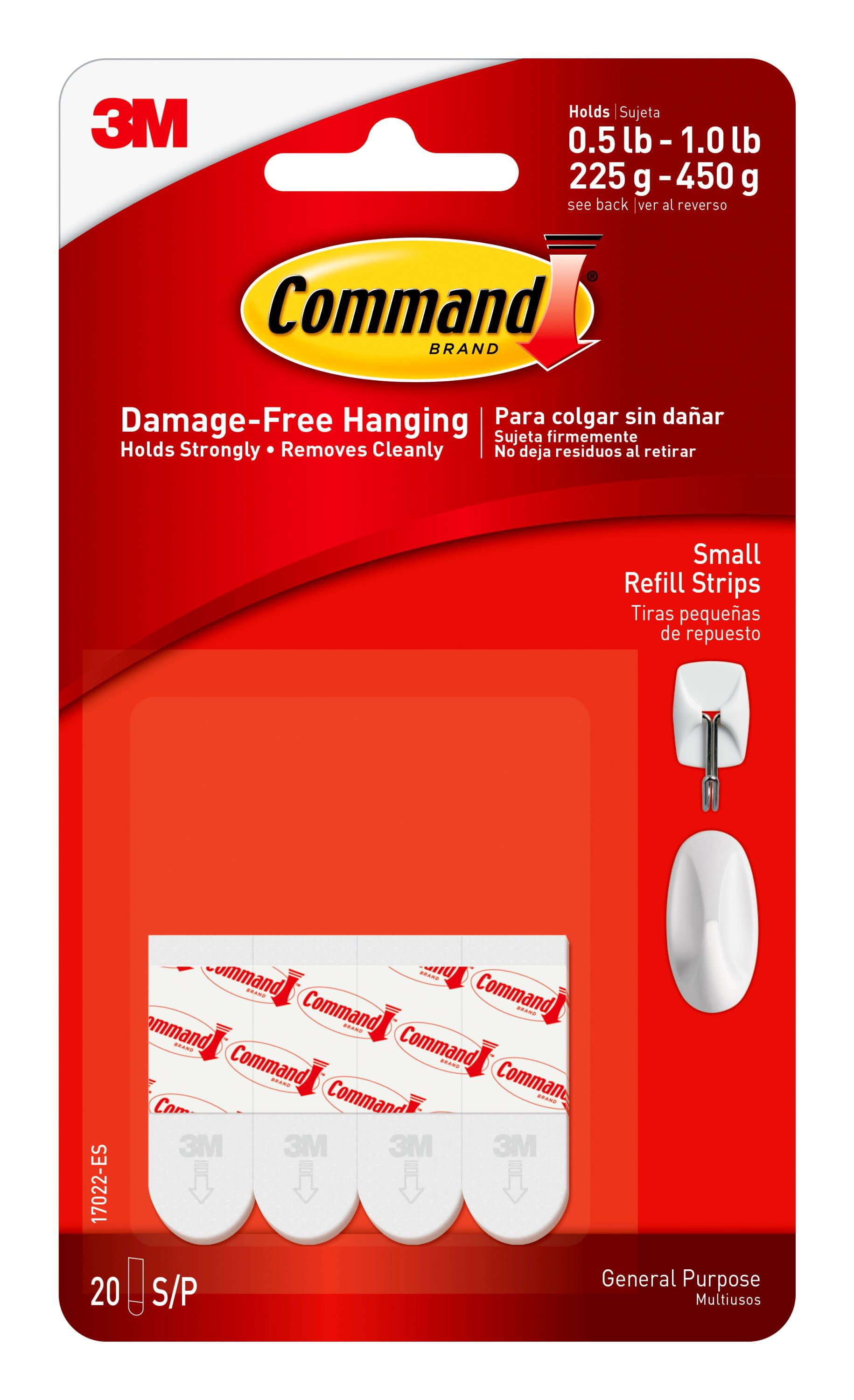 Command Medium Refill Adhesive Strips for Wall Hooks, Damage Free