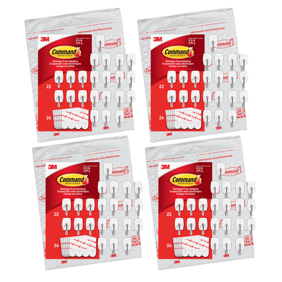 Command Small Wire Hooks: (White) [88-pack] 17067-22NA