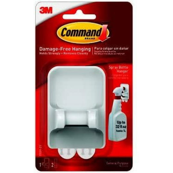 Command 17009-ES Spray Bottle Hanger, White - Quantity 2