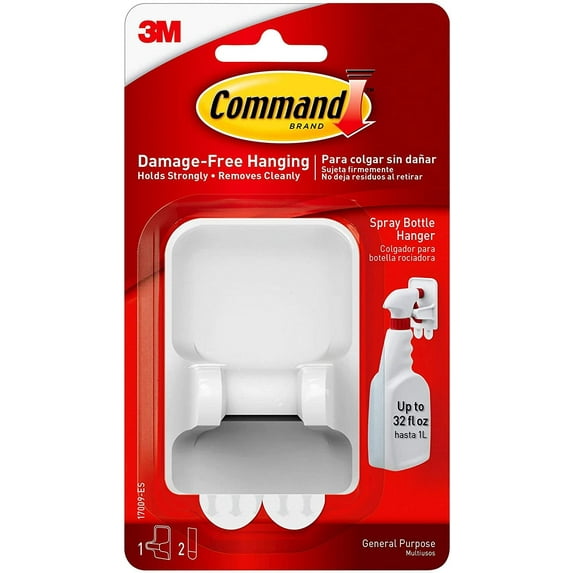 Command Spray Bottle Hanger with 2-Strips, Organize Damage-Free