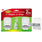 Command Spray Bottle Hangers, 2 White Hangers, 4 Strips