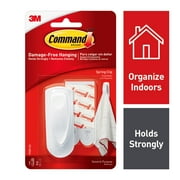 Command Spring Clip, White, 1 Wall Clip