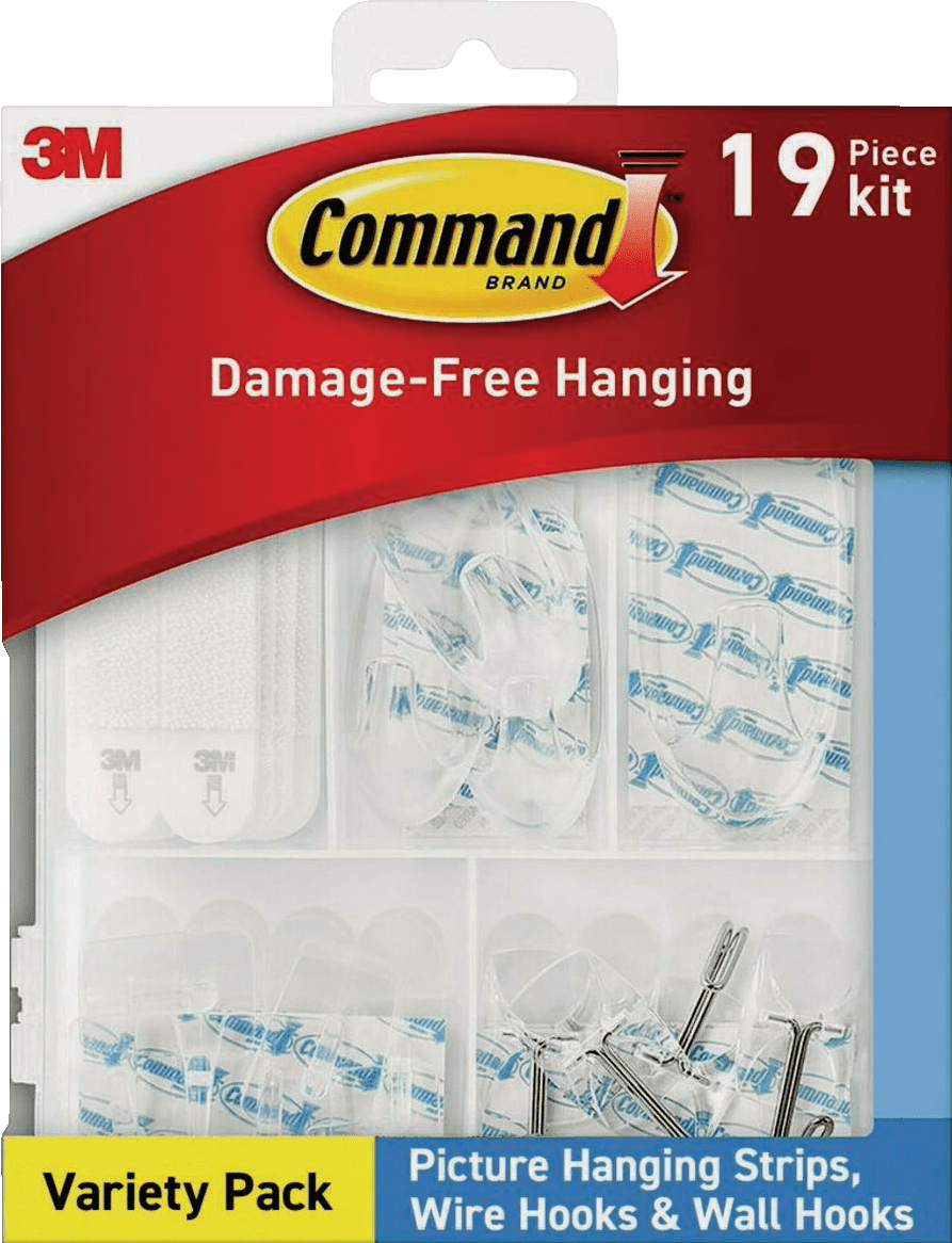 Command Strips & Hooks 53-Piece Variety Pack - Pack of 12 — Residential Use, Standard Application
